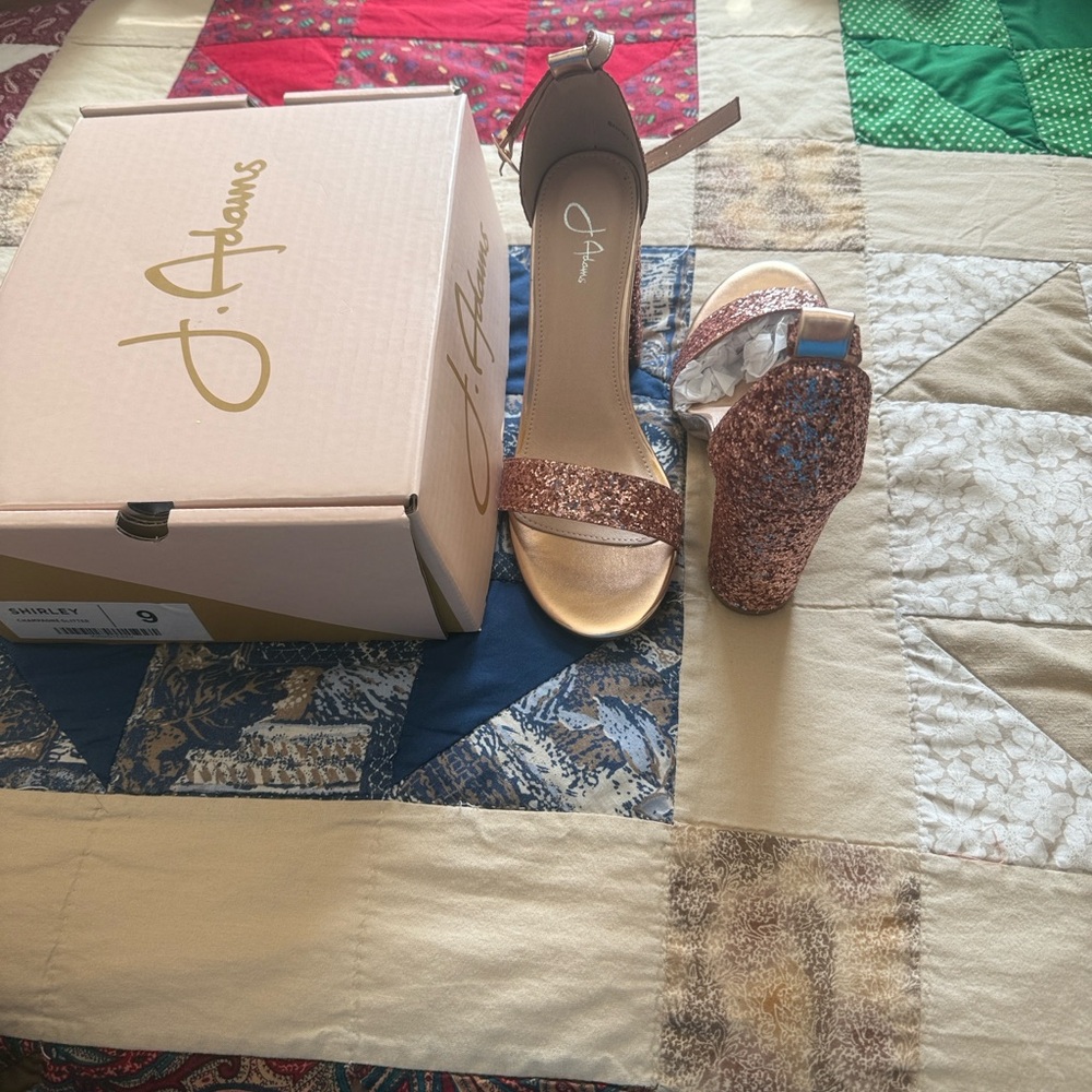 J. Adams Women's Glitter Heels - Pink